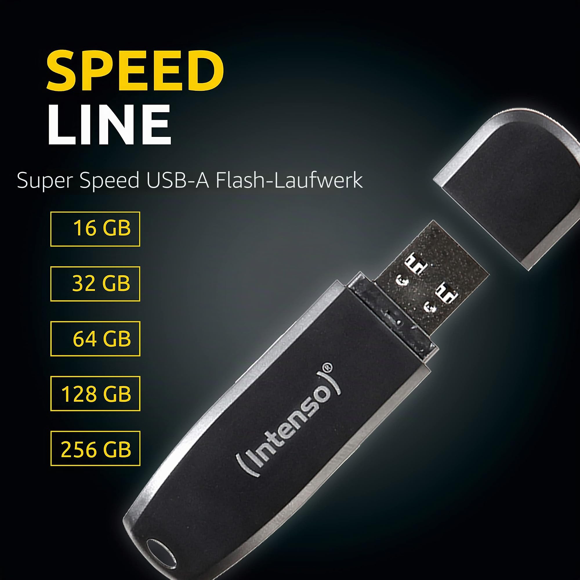 Intenso 6023560 1TB Memory Drive USB 3.0 2.5' External Hard Drive, Mechanische Festplatte & Speed Line, 32GB Speicherstick, USB-Stick 3.2 Gen 1x1, schwarz
