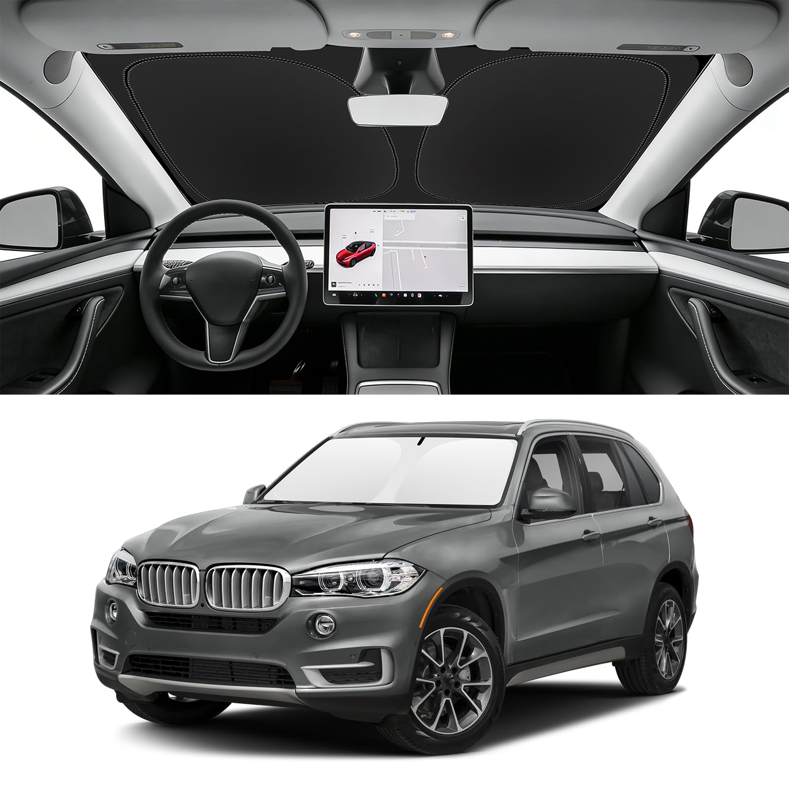 Custom Fit Windshield Sun Shade for BMW X5 2014-2018