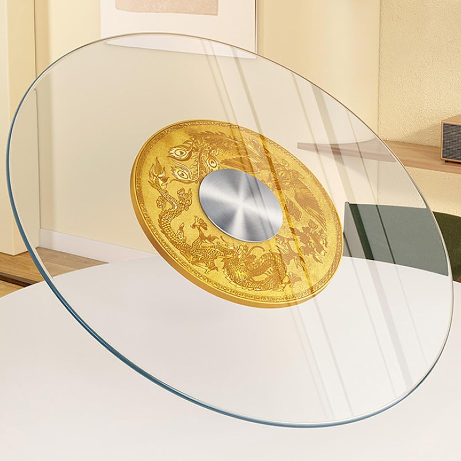 Dining Table Glass Turntable, Accessories, Home Rotating Tray, Dining Table Rotating Table Top for Hotels, Restaurants, Parties (Size : 100cm) (One Color 70cm)
