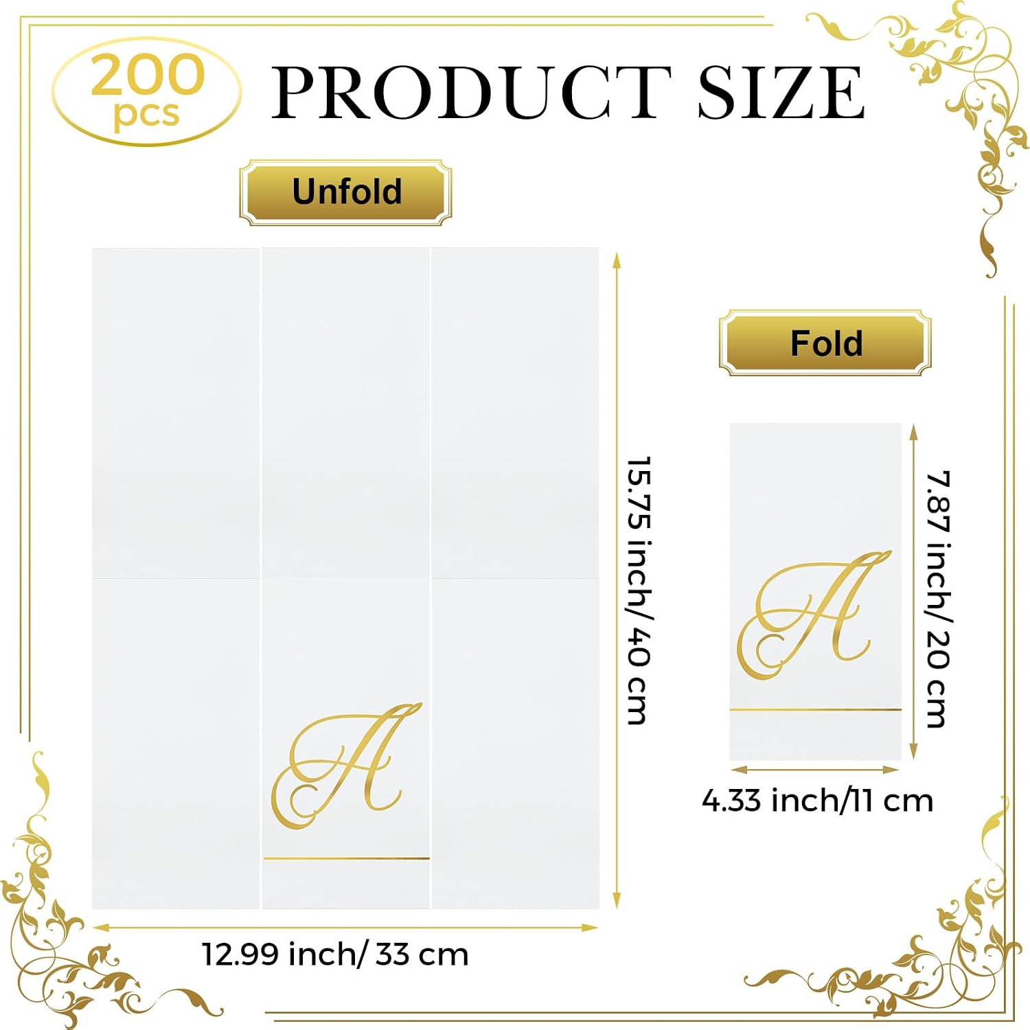 Pasimy 200 Pcs Initial Napkins Monogram Guest Napkins A image 2