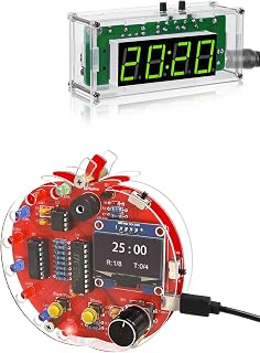 MiOYOOW DIY Digital Clock Kit and DIY Focus Timer Soldering Kit for Adults | Clock with Adjustable Brightness & Temperature Display, Focus Timer with Clock Display & Adjustable Time, for School Learning