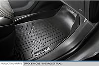 Vista 3 de SMARTLINER Juego de alfombrillas de piso de ajuste personalizado de 2 filas y revestimiento de carga compatible con Buick Encore 2013-2022