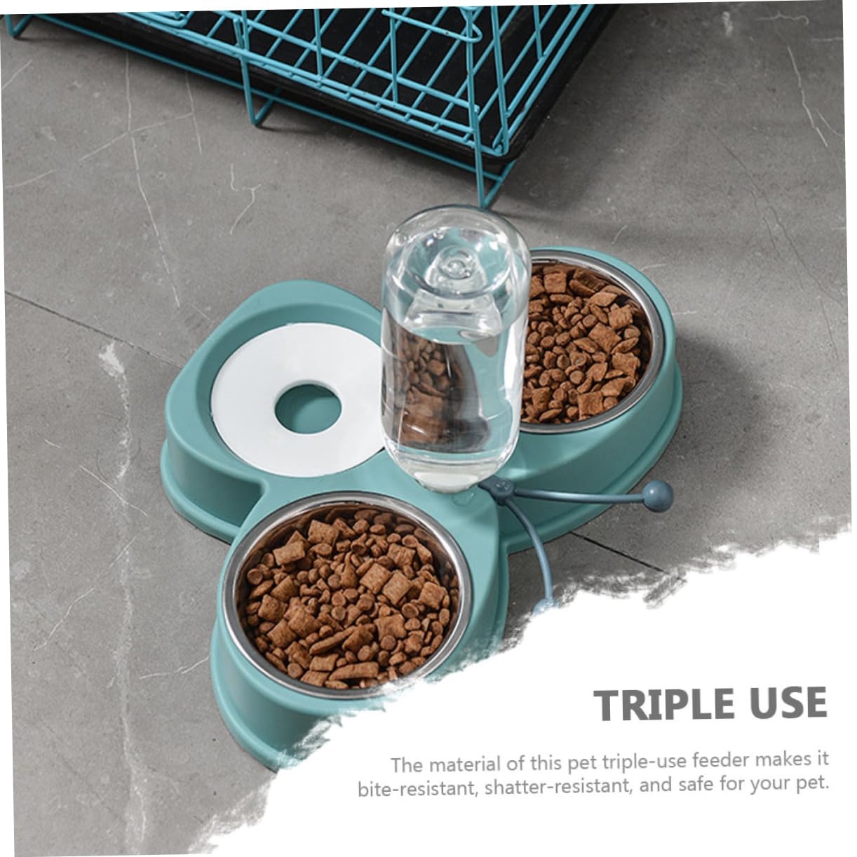 ERINGOGO Household Puppy Feeder Kit with Skid Base Multi Function Pet Food Dispenser Bowls for Cats and Dogs Convenient Automatic Feeding