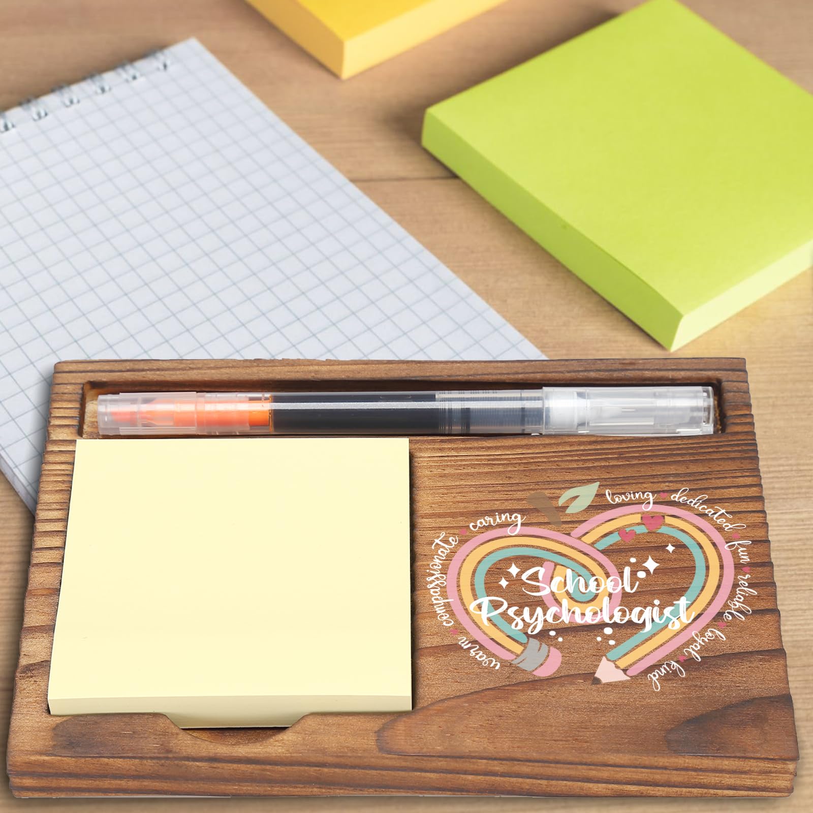 School Psychologist Sticky Note Holder, Inspirational Gift for School Counselors, Educational Desk Organizer for Psychologists, Teacher Appreciation Gift EDP186