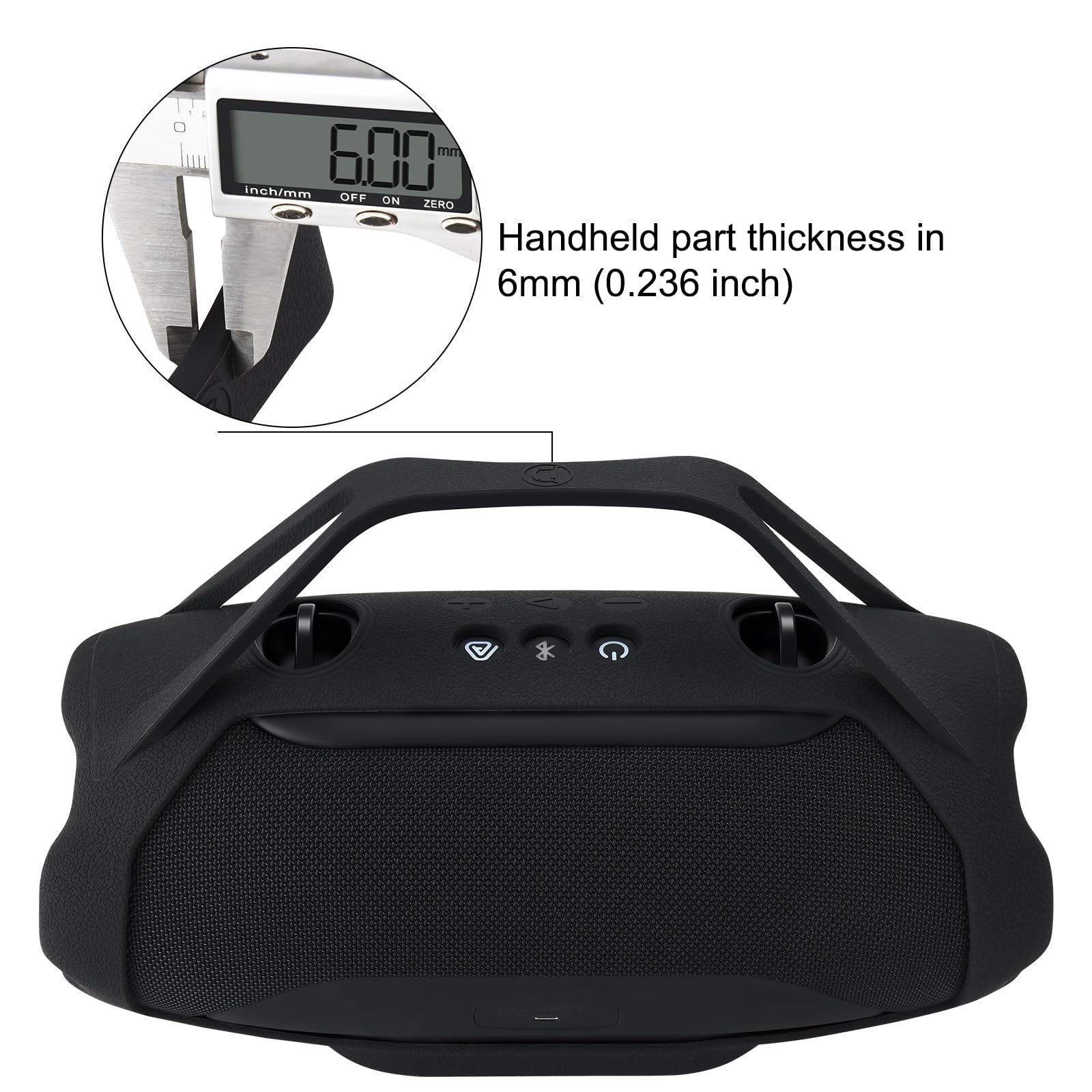 Silikon Schutzhülle für JBL Xtreme 5, Handliche Reise Silikonhülle (Schwarz)