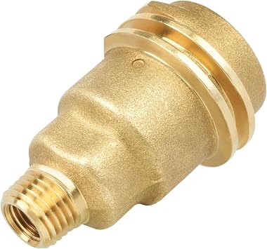GASPRO Propane Gas Fitting Adapter, QCC-1 and Female P.O.L. x 1/4 Male Pipe Thread, Convert Propane Appliances to Tank, RV or House Line, Perfect for Outdoor Cooking & Heating, Solid Brass