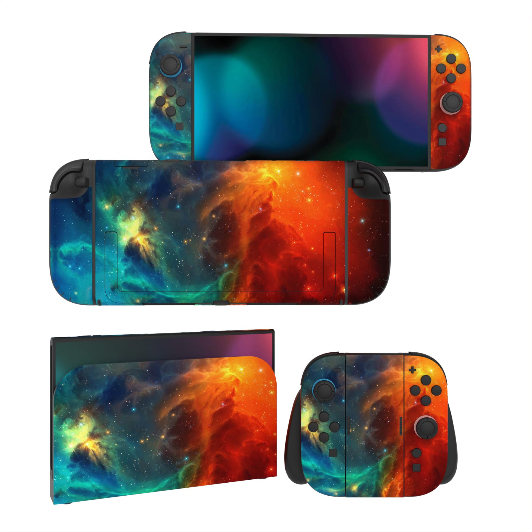 PlayVital Full Set Protective Skins for Nintendo Switch 2 Console & Joycon, Customized Vinyl Decal Wrap Sticker for Nintendo Switch 2 & Dock & Hand Grips - The Great Wave off Kanagawa — view 32
