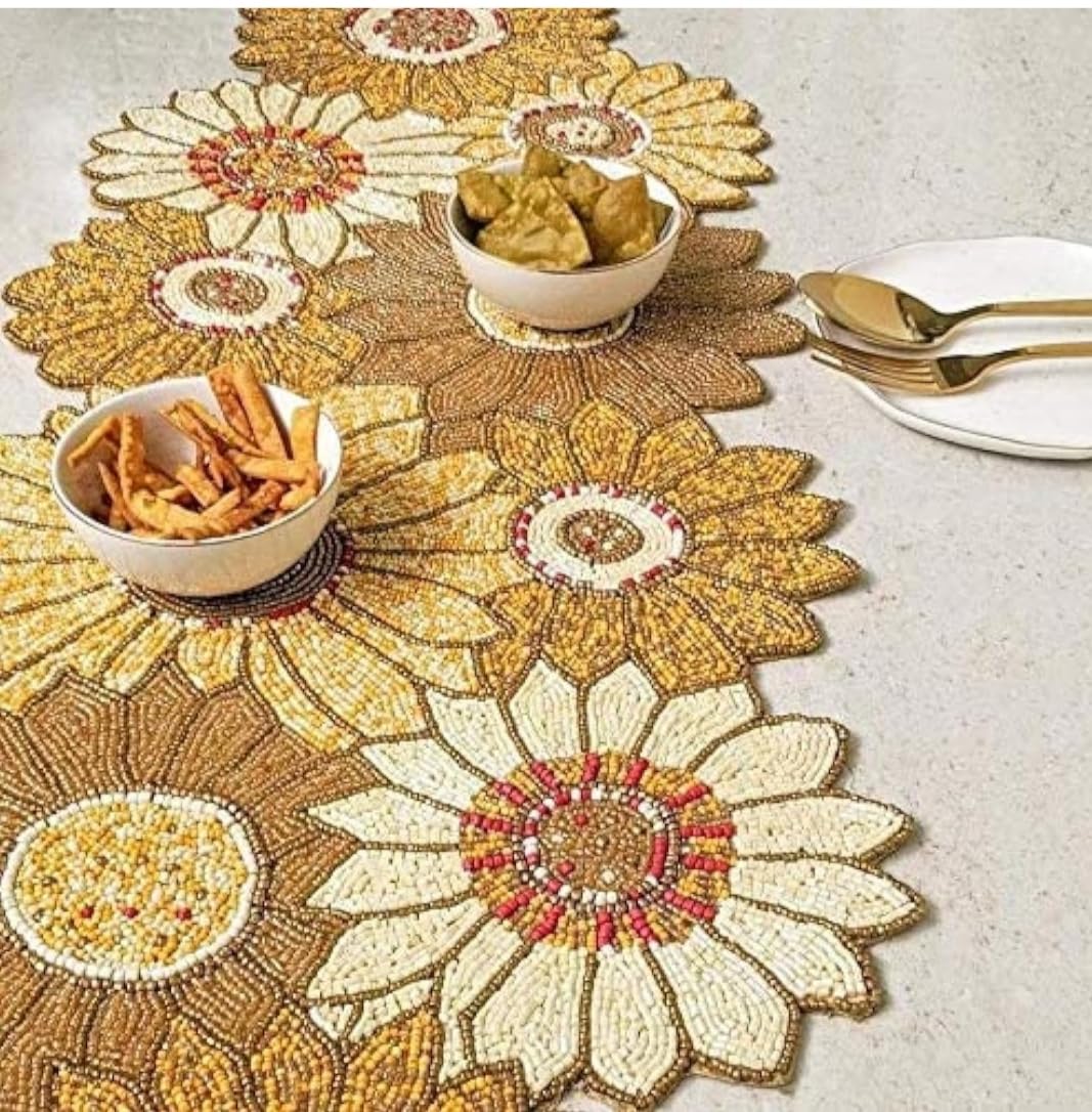 Amazon.com: Indian Handcrafted Beaded Table Runner 13 X 36 Inches