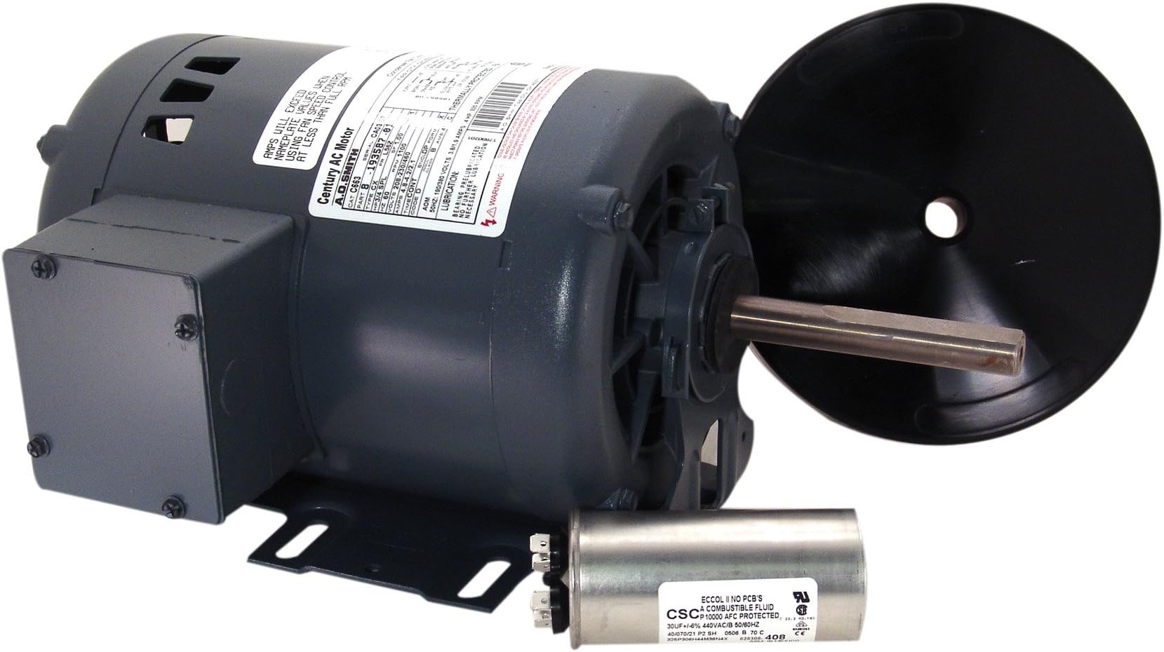 A.O. Smith C663 3/4 HP, 1100 RPM, 1 Speed, 56Z Frame, CCWLE Rotation, 5/16Inch x 4Inch Shaft