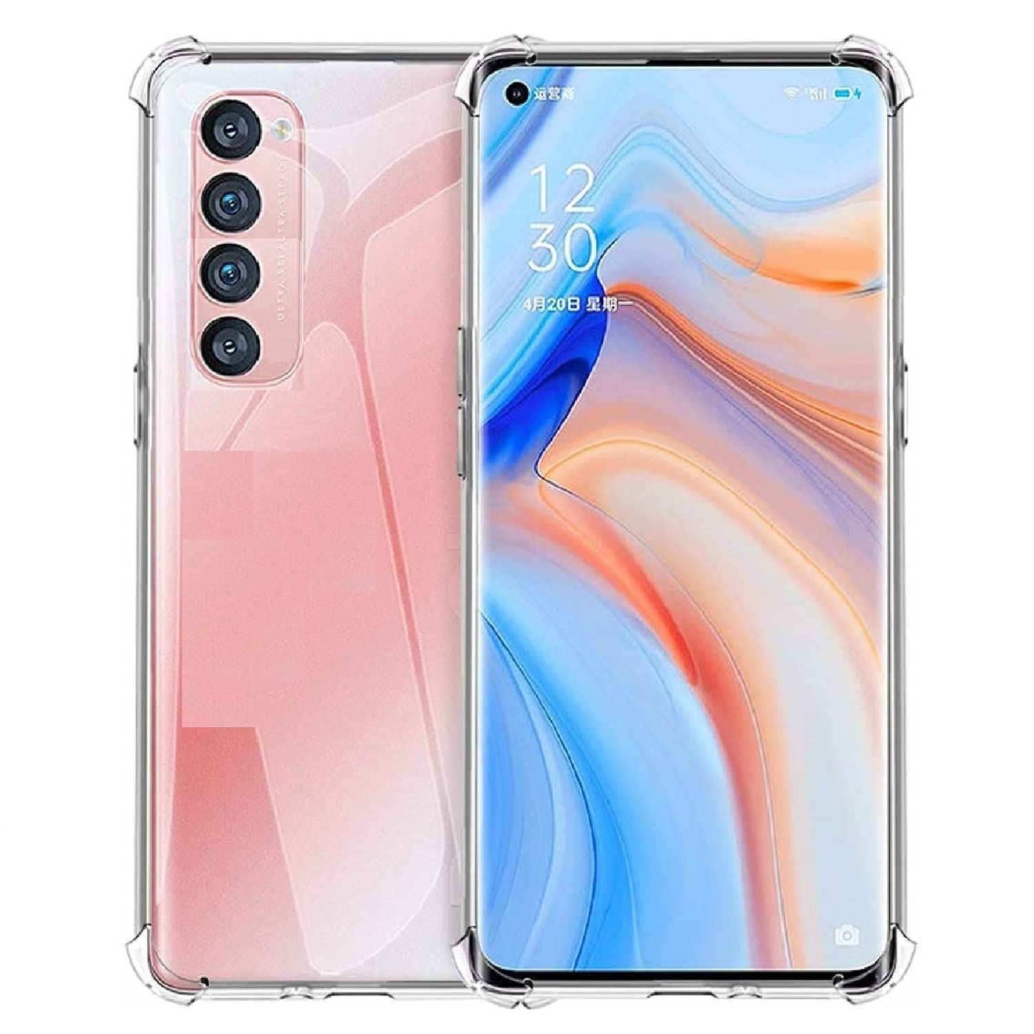 KARTRONICS Compatible with Oppo Reno 4 Pro Transparent Bumper Shock Proof Corner Soft TPU Silicone Flexible Back Case Cover (B09886L81Y) Amazon Price History, Amazon Price Tracker