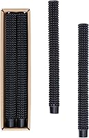 Vista 14 de Creative Co-Op Vela sin perfume de pilar con reborde en forma de pera, negra