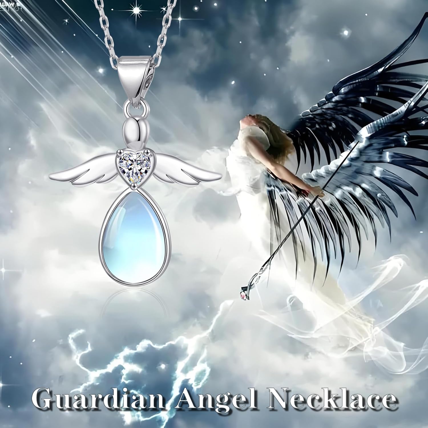 Guardian Angel Pendant Necklace for Women You Are My Angel With Wings Pendant Necklace First Communion Baptism Gift - Image 7
