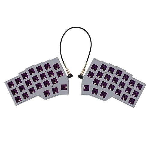 YMDK Split Keyboard Corne V4.1 46 Keys Ergonomic Hotswappable 40% Layout 3D PLA RGB QMK Vial All Key Programmable Mini Independent Gaming Keyboard Kit
