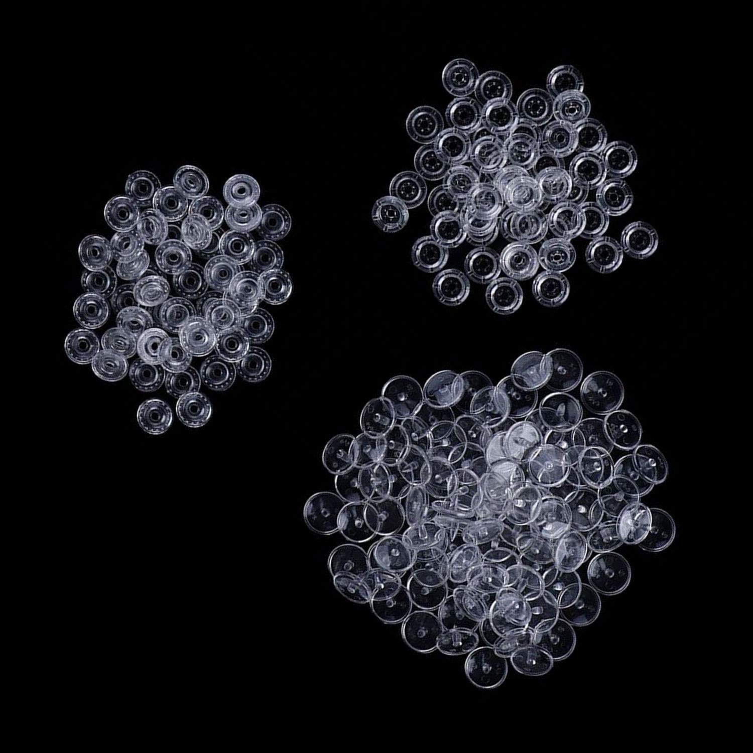 – Trimming Shop Genuine Kam Snap Buttons 100 Sets T5 (Size 20) Clear Plastic Snap Fasteners No-Sew Press Stud Poppers for Diapers, Blazers, Kids Wear, Costumes, Crafts, Jackets, Shirts, & Upholstery