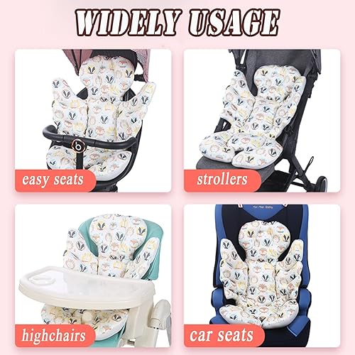 Miniatura 4 de Inserto de asiento de coche para bebé, inserto de asiento de bebé, almohadilla de asiento extra suave para cabeza y cuello, inserto perfecto para