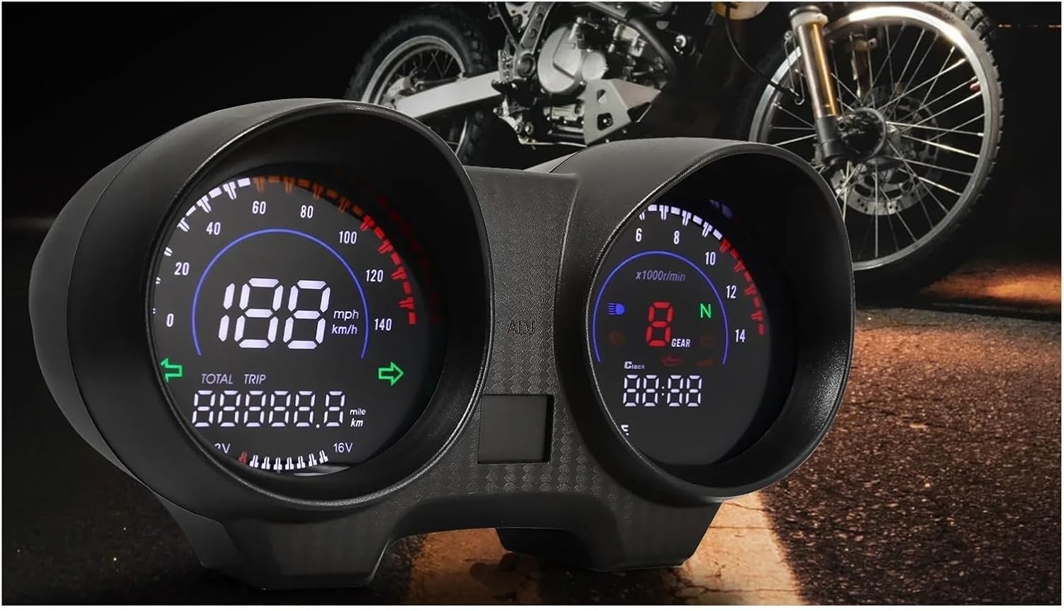 Speedometer Gauge Motorcycle RPM Meter Speedometer Digital Dashboard Tachometer Odometer Fuel Meter Voltmeter for Titan 150 Cg150 Fan150