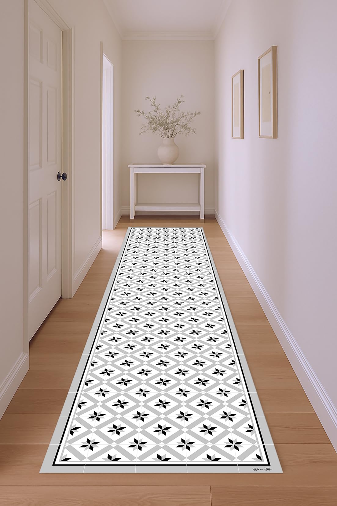 DobleUve Estudio Tapis Vinyle 24 | Gris | 160x200 cm | Tapis Cuisine | Tapis de Salon Antidérapant Antifongique Ignifuge | Tapis Enfants | Tapis Bain PVC | Tapis PVC