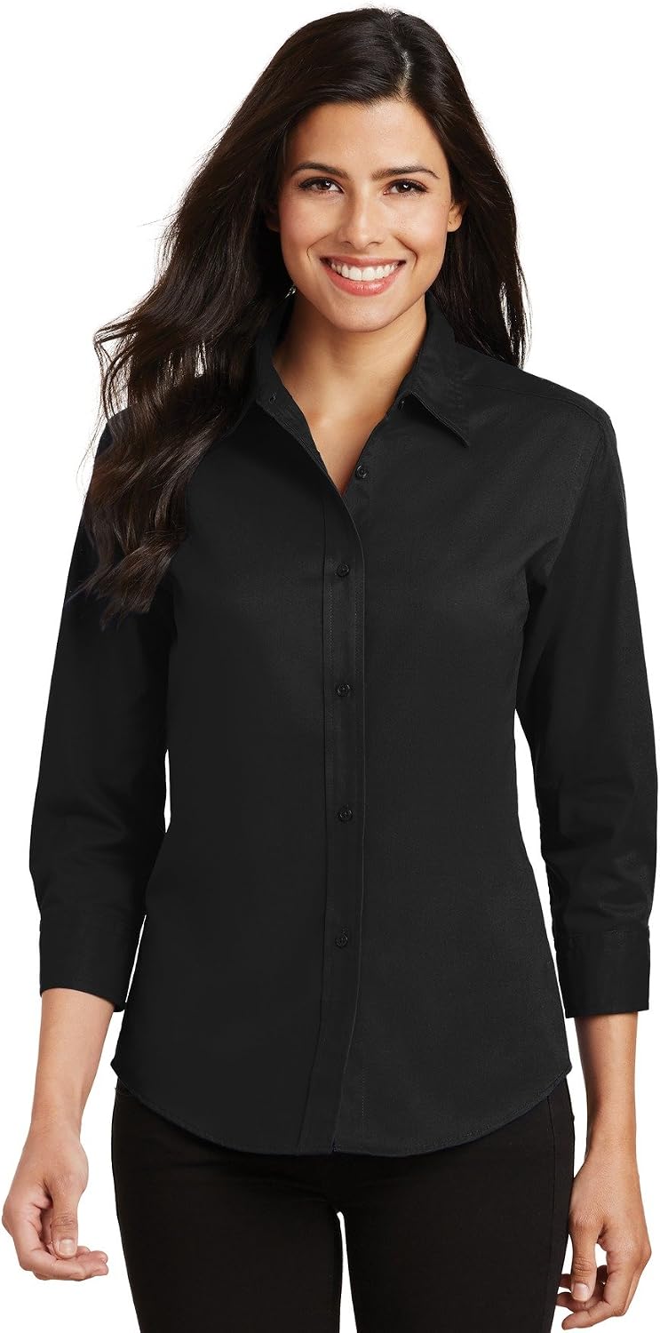Port Authority Women's 3/4-Sleeve Easy Care Button-Down Shirt
