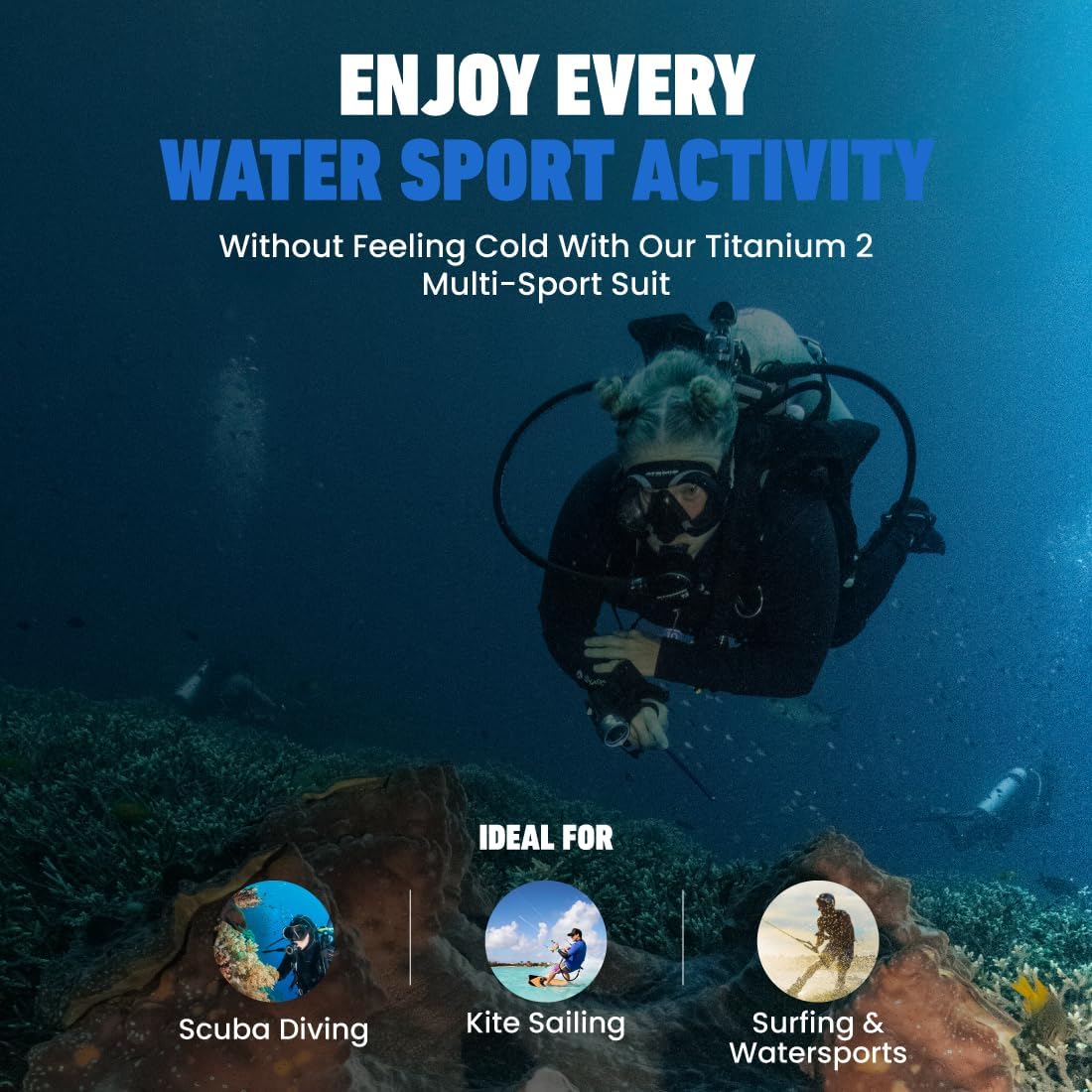 Sharkskin Titanium 2 Multi-Sport Suit for Men, Chillproof Chest Zip Suit - Thermal Protection, Lightweight and Breathable - Image 5