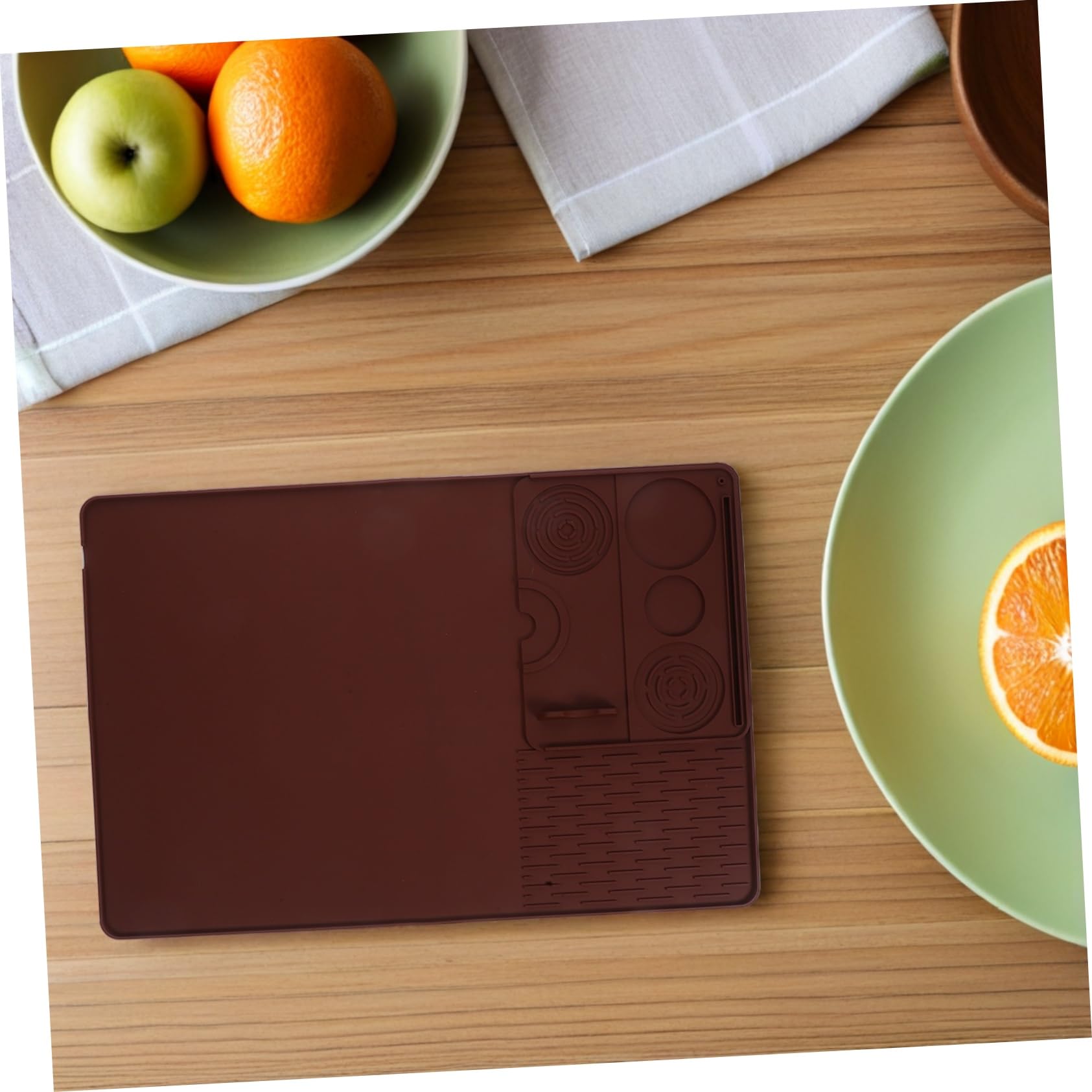Zerodeko Silikonmatte für Kaffeemaschine und Rutschfest Schutzmatte für Arbeitsplatten Abtropfmatte für Espressomaschinen und Kaffeezubehör