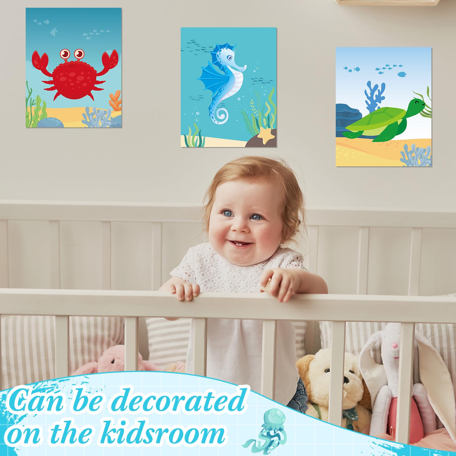 Sherr 12 Pcs Pre Printed Canvas Pre Drawn Canvas Cute Canvas Painting Set for Kids Printed