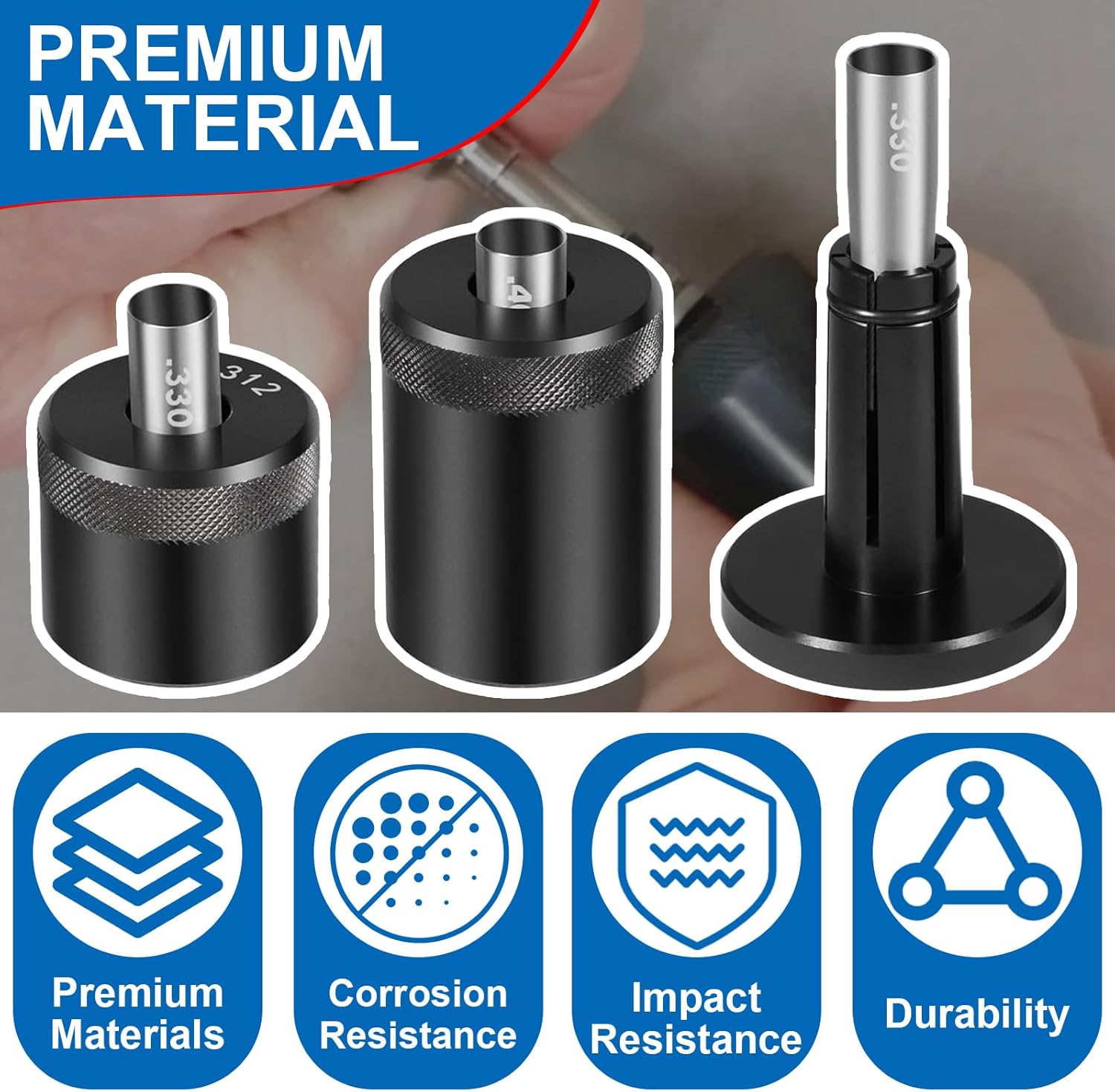 34720 Injector Seal Installer Kit Fit for Ford GM Subaru Engines, for Single Double Seal Fuel Injectors 8PCS