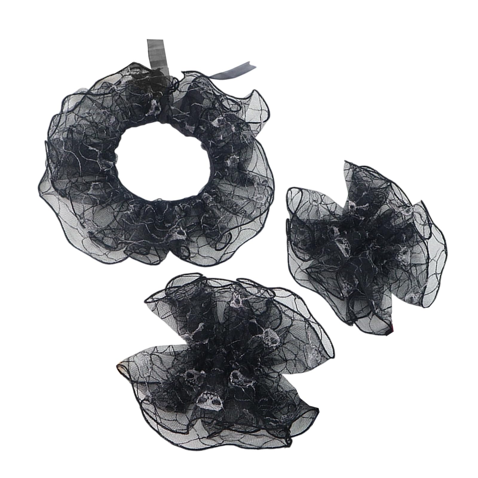 YUXITA Elegant French Trendy Wrist Cuff Detachable Lace Collar With Layered Ruffle For Women Daily Outfit And Occasion