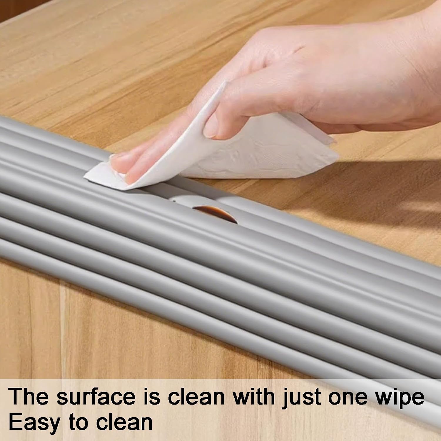 Proof Edges Corner Protector, 2pcs 78.7in/200cm Furniture Safety Bumpers Guard Padding, Soft NBR Rubber Foam Adhesive Cushion, Fireplace Cabinets Table Desk Edges & Sharp Corners (Gray)