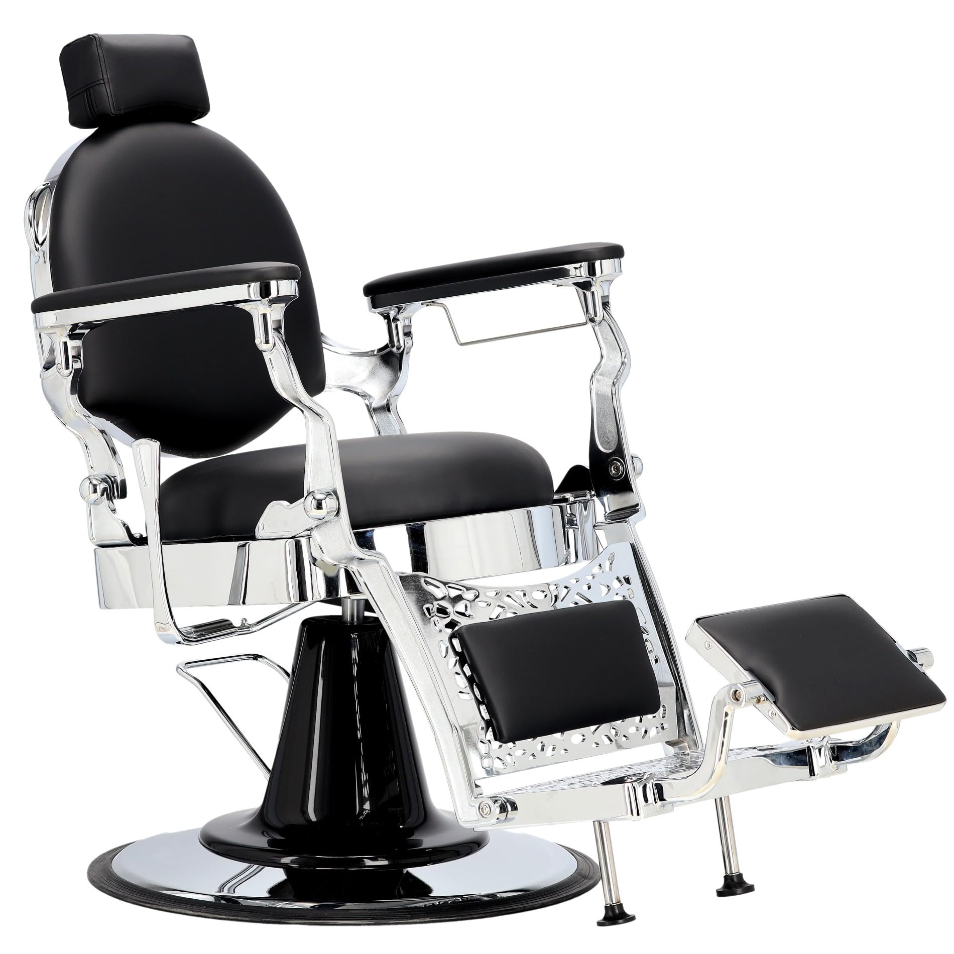 Calissimo Poltrona da barbiere parrucchiere idraulica girevole per il salone barbiere barber shop Logan Barberking