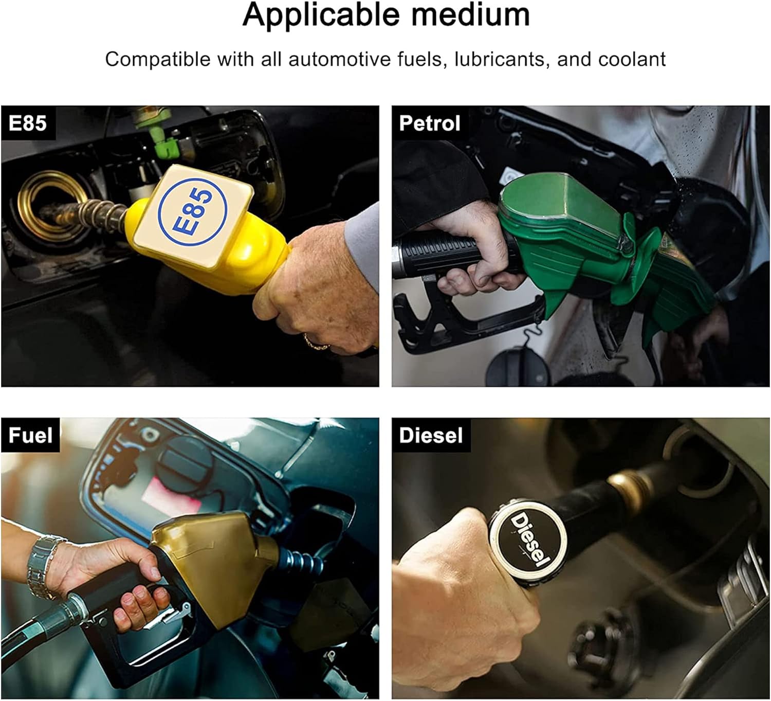 EVIL ENERGY 6AN PTFE Nylon Braided Fuel Hose 10FT Bundle with 6AN Hose Finisher Clamp 4PCS