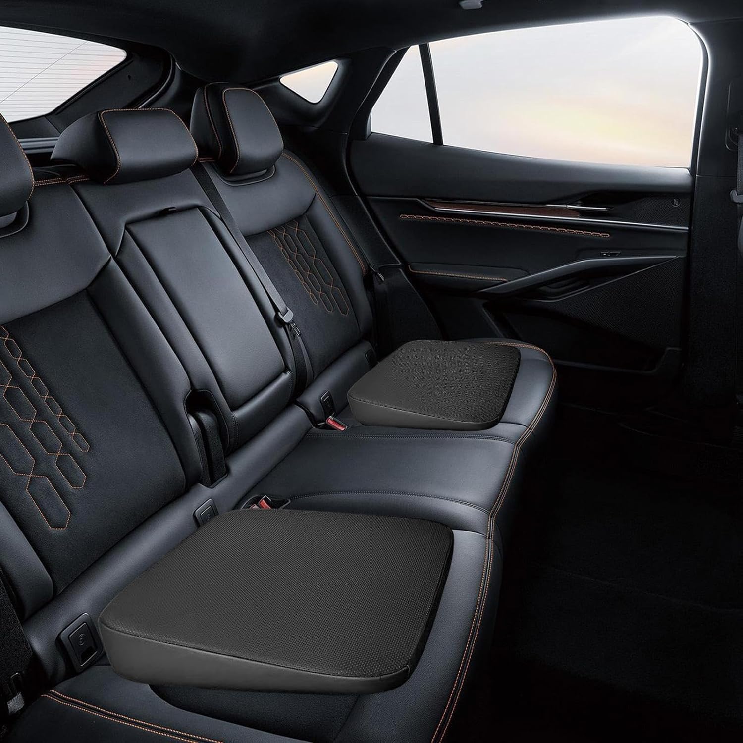 Seat Cushion Pad, Car Height-Enhancing Cushion, Car Seat Back Cushions for Driving, Unive-rsal Wedge Car Seat Cushion, Ergonomic Sloping Seat Cushion, Univ-ersal Inclined Cushion for All Seasons