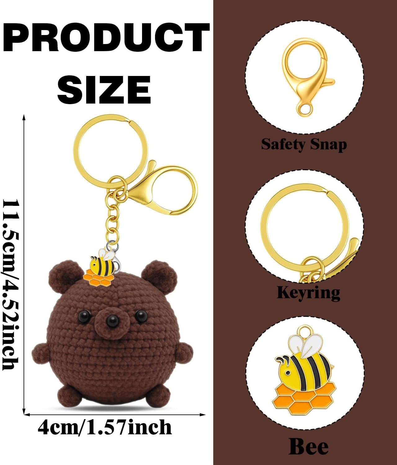 Cute Crochet Kawaii Keychains-Key Chains Women Cute-Keychain Bag Purse Charms Accessories for Handbags - Image 2