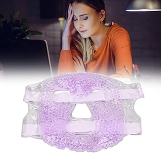 Máscara Facial Reduzir Puff Enxaqueca Alívio Reutilizável Máscara de Gel Compressa Fria, Grânulos de Gel para Dormir Tiras Prontas para Usar Tiras Prontas para Usar Máscara Facial Reduzir Puff (Roxa)