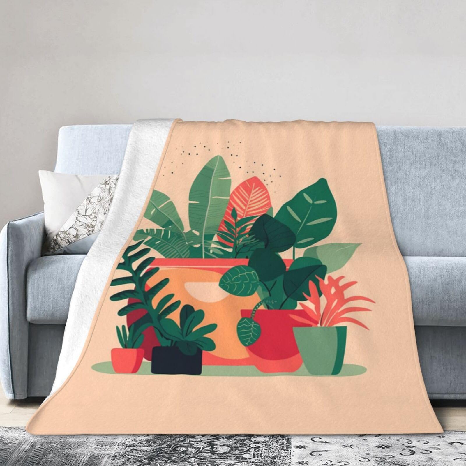 Couverture plante interieur micro polaire pliable et durable