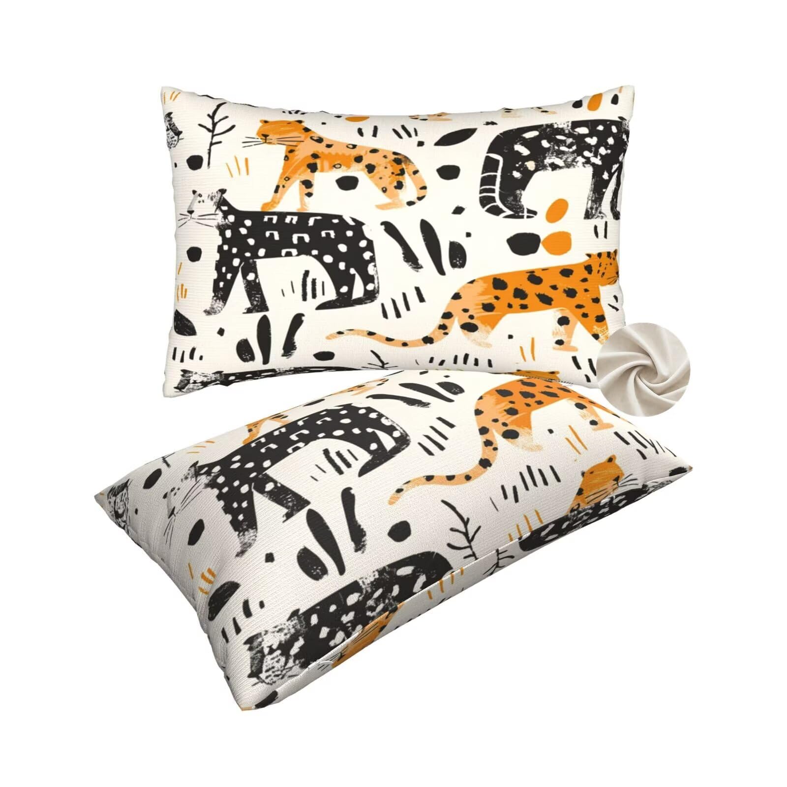Housses de coussin beige jaune 50x80 cm pour sublimer votre canapé de salon