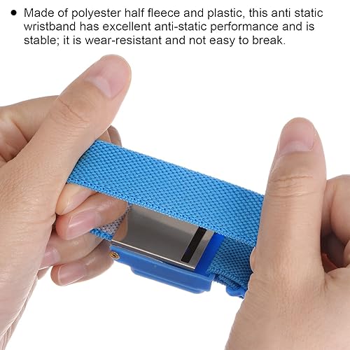 Miniatura 4 de MECCANIXITY Correa de muñeca antiestática, pulsera antiestática ESD ajustable inalámbrica con pulsera de repuesto para reparación de electrónica de