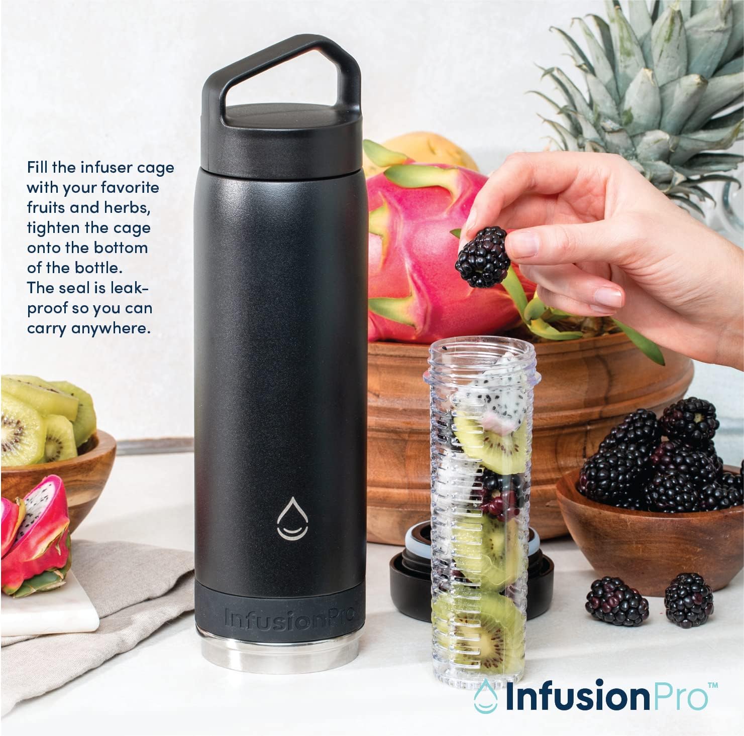 Buy Infusion Pro Fruit Infuser Water Bottle Vacuum Insulated (20 oz
