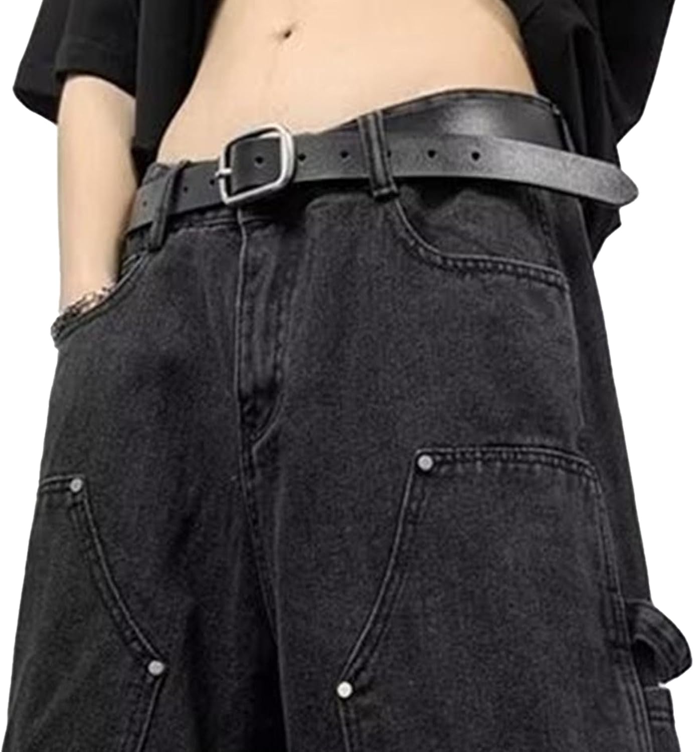 Men's Baggy Denim Shorts Summer Casual Loose Straight Jean Shorts for Men Fashion Vintage Short Jeans Streetwear
