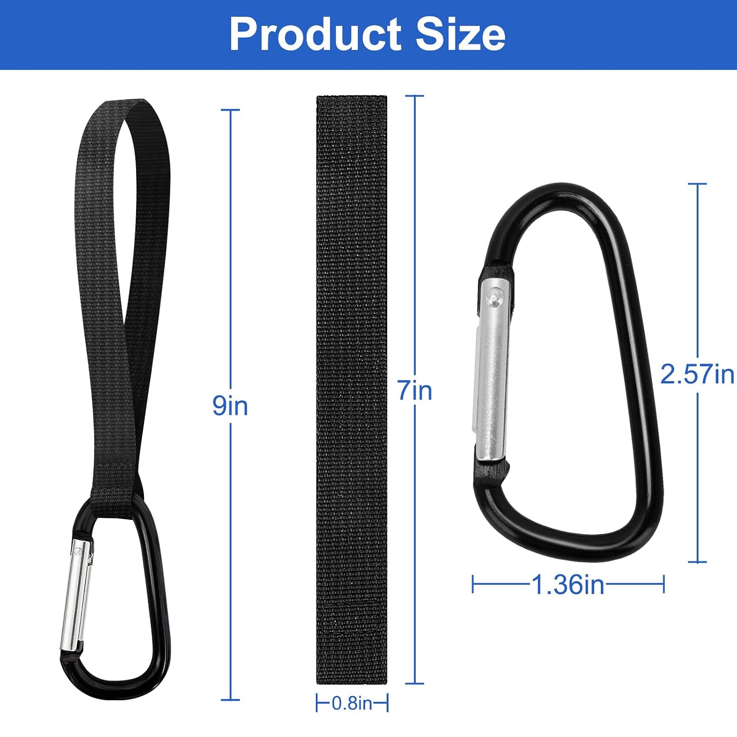 4 Pack Stroller Hooks – Multifunctional Clips for Bags, Diaper Bags, Purse & Backpack. Universal Fit for Strollers, Bikes, Shopping Carts, Wheelchairs, Pet Strollers & Walkers