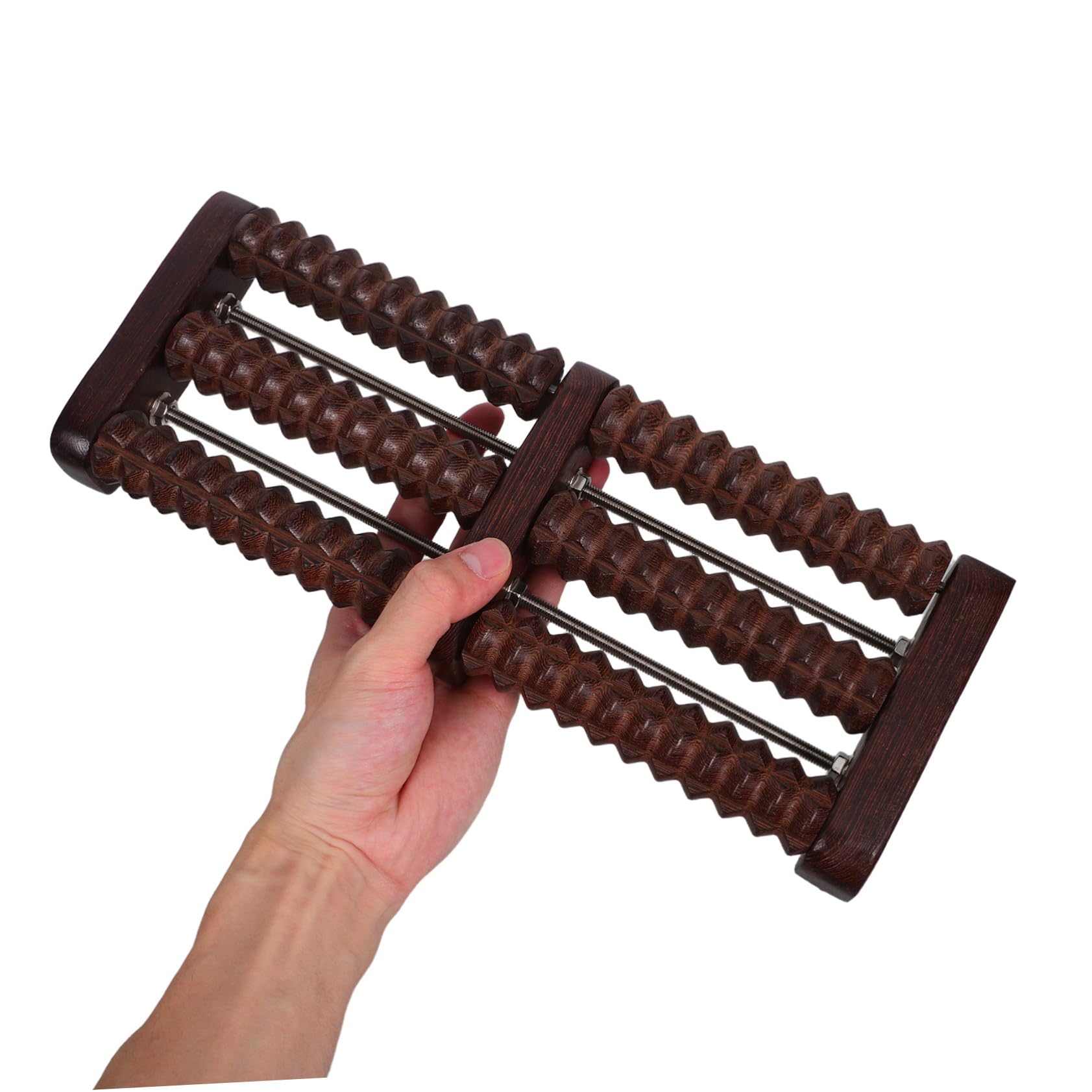 Holz Fußroller Massagegerät mit Mehrfach- Manuelle Fußmassage zur Schmerzlinderung Akupressur Fußmassage Roller für Zuhause Büro und Reise Natürliche Holzoptik für Entspannung
