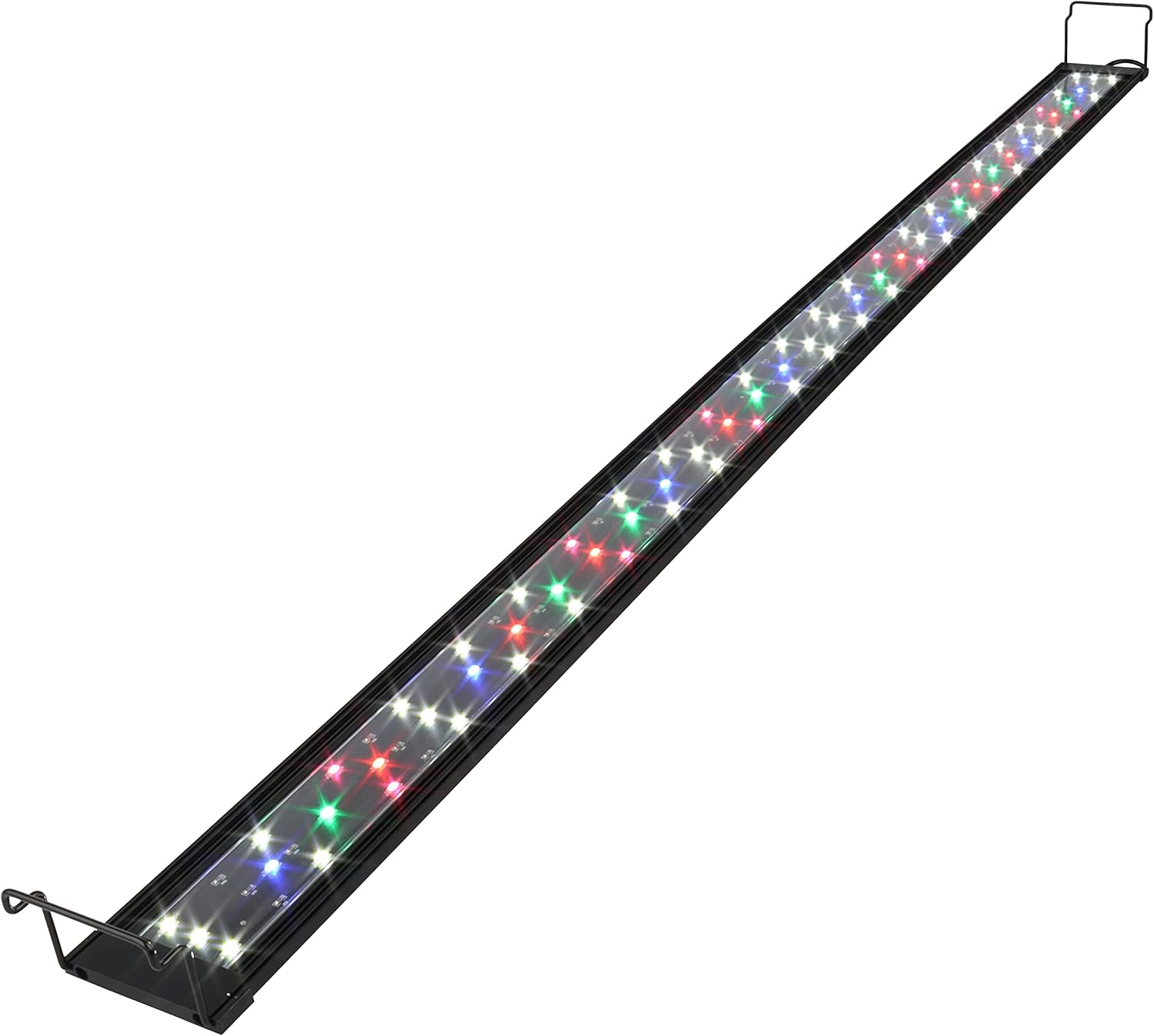 WaterRebirth Ultra-Slim Full Spectrum LED Aquarium Light with Adjustable Brackets.1750LM 40W for 48Inch to 54Inch Fish Tank Lighting Fresh Water