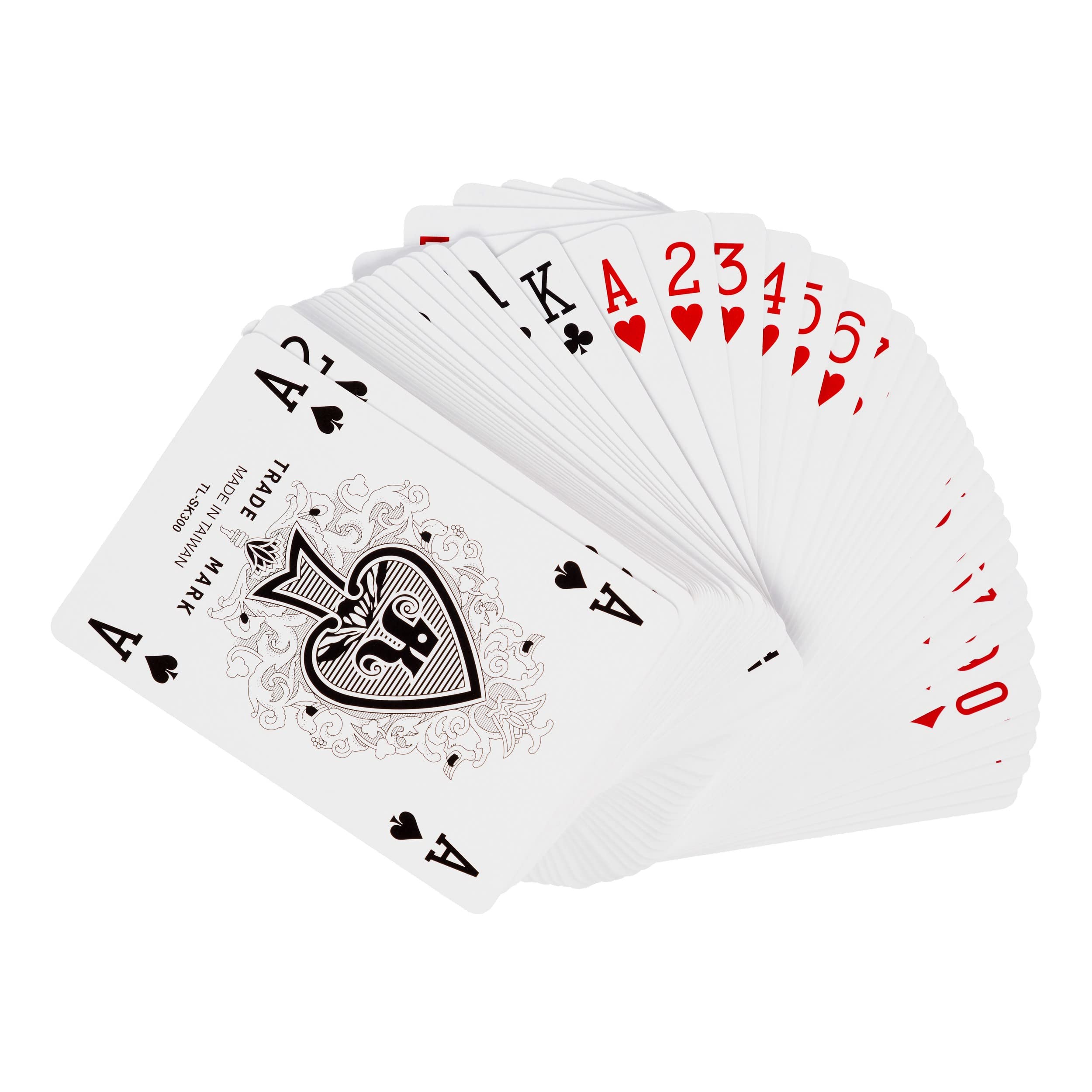 MISTER GADGET Jeu de 54 Cartes Blanc JE52641 - Qualité Supérieure Design Élégant