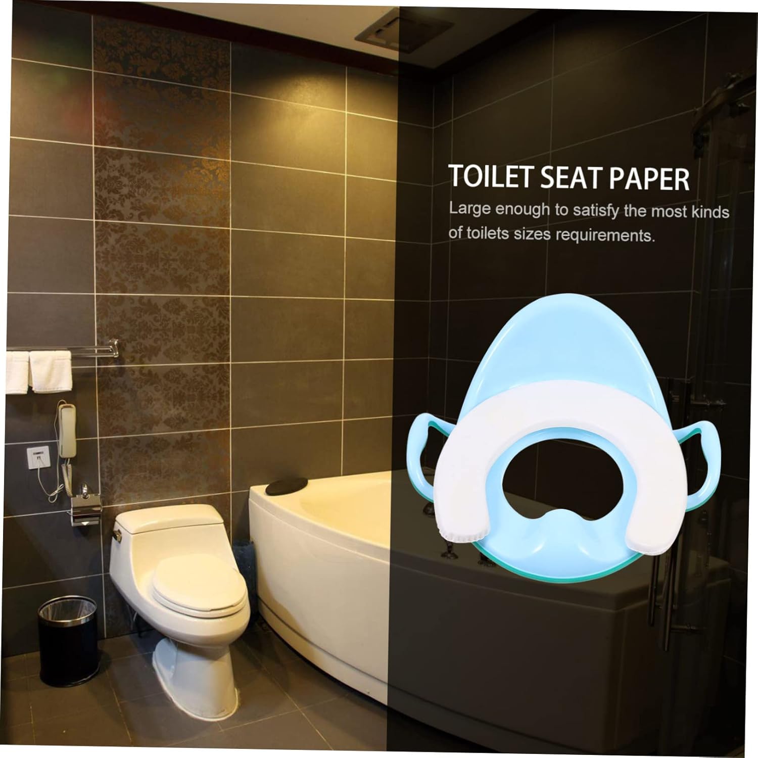 1Set Potty Training Seat with Handles Material Comfortable Cushioned Design for Easy Toilet Training