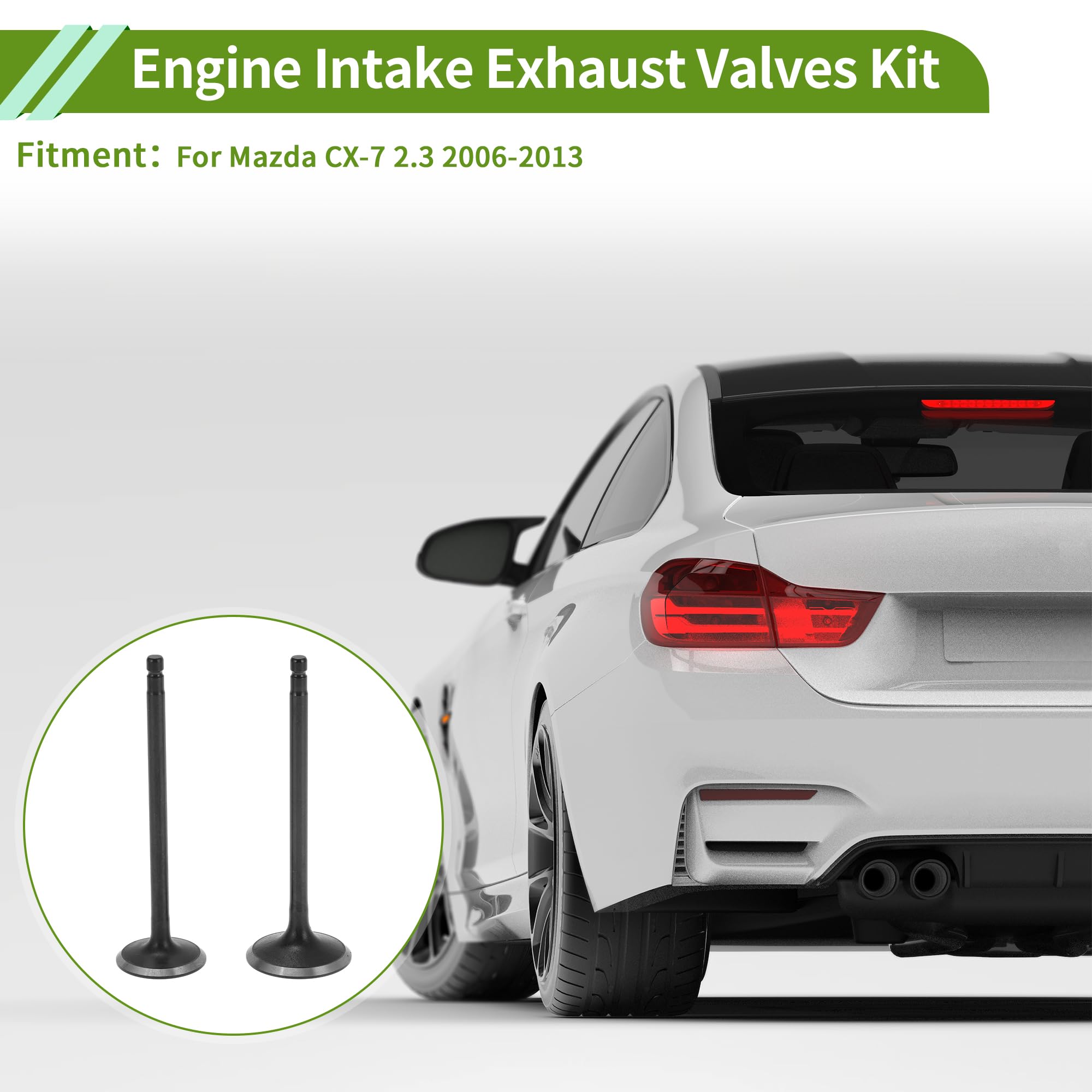 A ABSOPRO No.L3K912111 Kit Valvole Di Aspirazione E Scarico Motore Per Mazda CX-7 2.3 2006-2013 Valvole Di Aspirazione E Scarico 1 Set