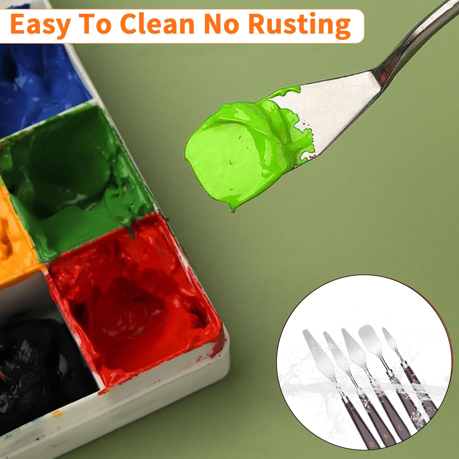 Set 15 Pezzi Per Pittura: 5 Coltelli Palette E 10 Pennelli - Per Artisti E Principianti