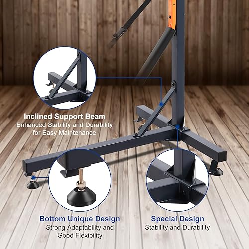 Miniatura 4 de Estante de almacenamiento para kayak, resistente e independiente, soporte de almacenamiento para exteriores, con brazos acolchados y correas