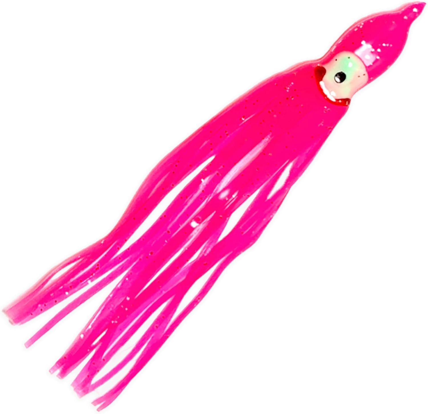 4-3/4" Trolling Squid Skirts, 40 Pcs Pink Hoochie Bait Lures Unrigged, for Saltwater Big Game Fishing, Includes Soft Plastic Bodies, Ideal for Salmon, Tuna, Mahi & Offshore Trolling