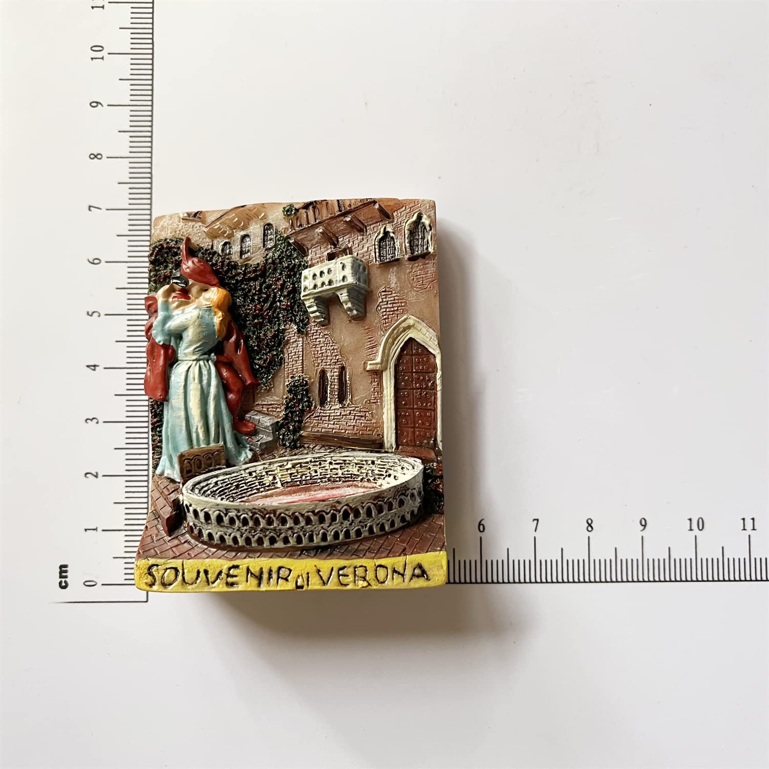 Calamita 3D Italia Citt&agrave; - Resina, Souvenir Per Frigorifero, Diametro 6.5 Cm