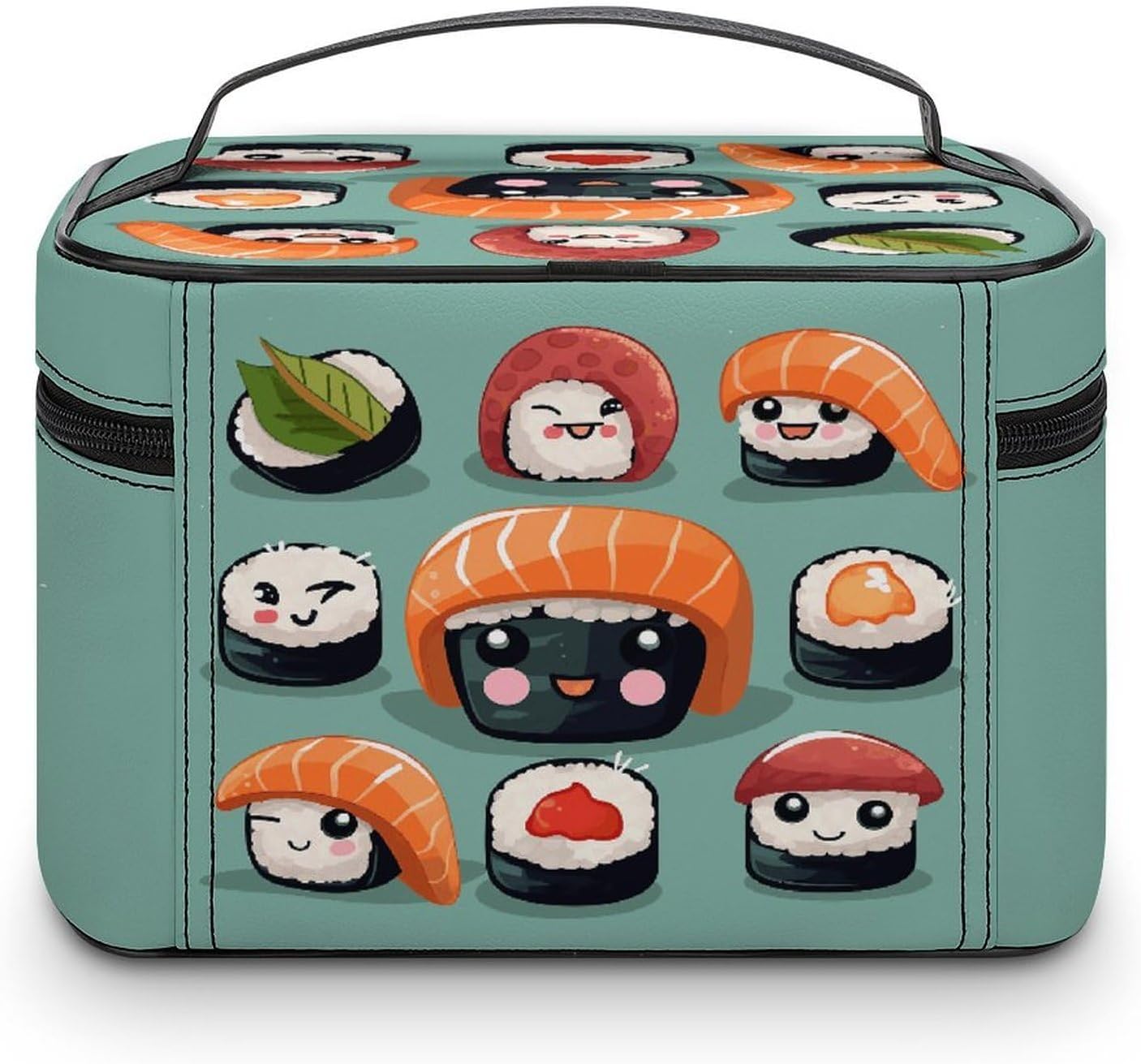Sushi Travel Makeup Bags Large Capacity Cosmetic Bag for Women Portable Makeup Artist Organizer Bags Waterproof Make Up Bag Lightweight Hand-held Makeup Case image 3