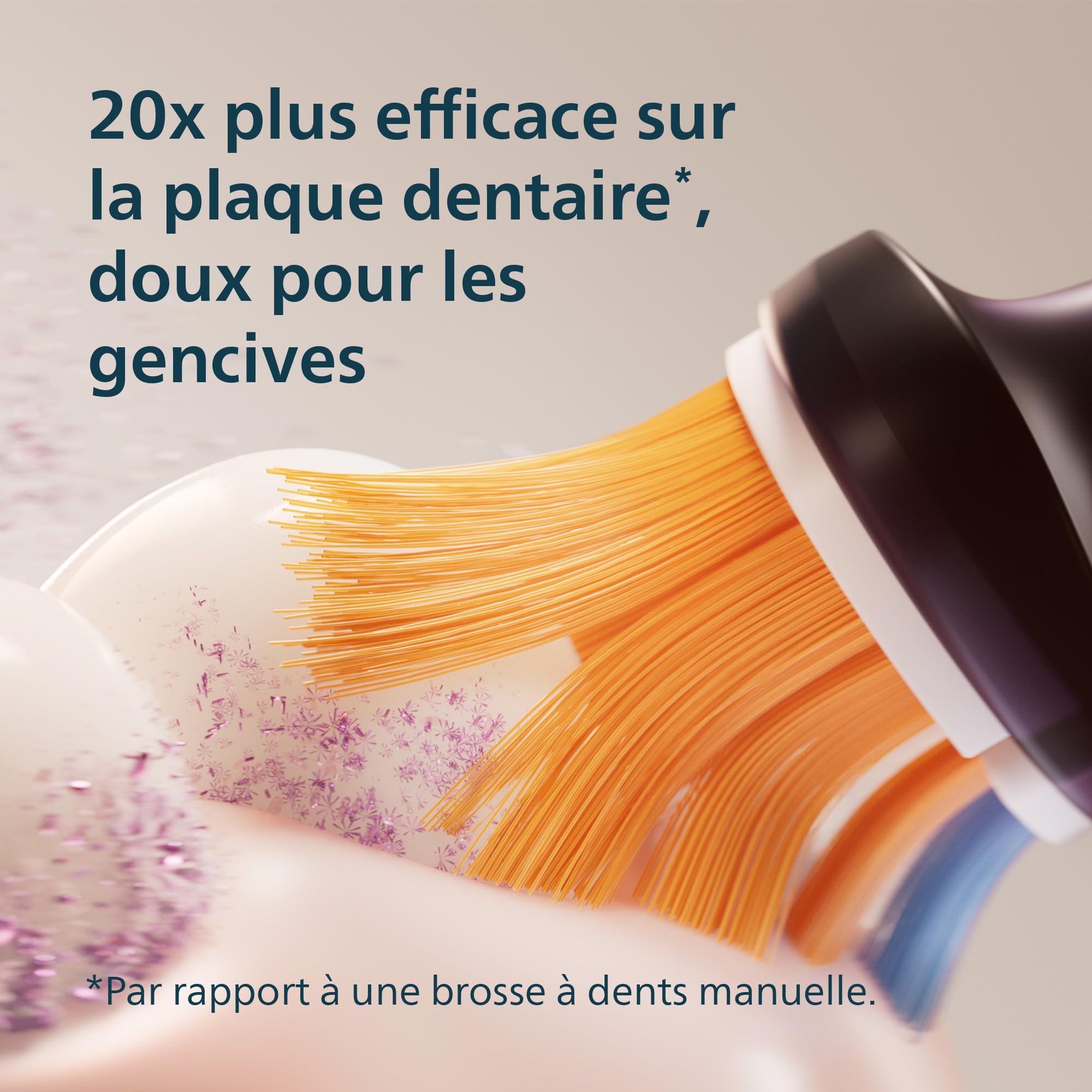 Philips Sonicare DiamondClean Smart 9400 - Brosse à dents électrique avec application, Capteur de pression, Détection de la tête de brosse, 4 modes de brossage, 3 niveaux d'intensité, Noir, HX9917/89